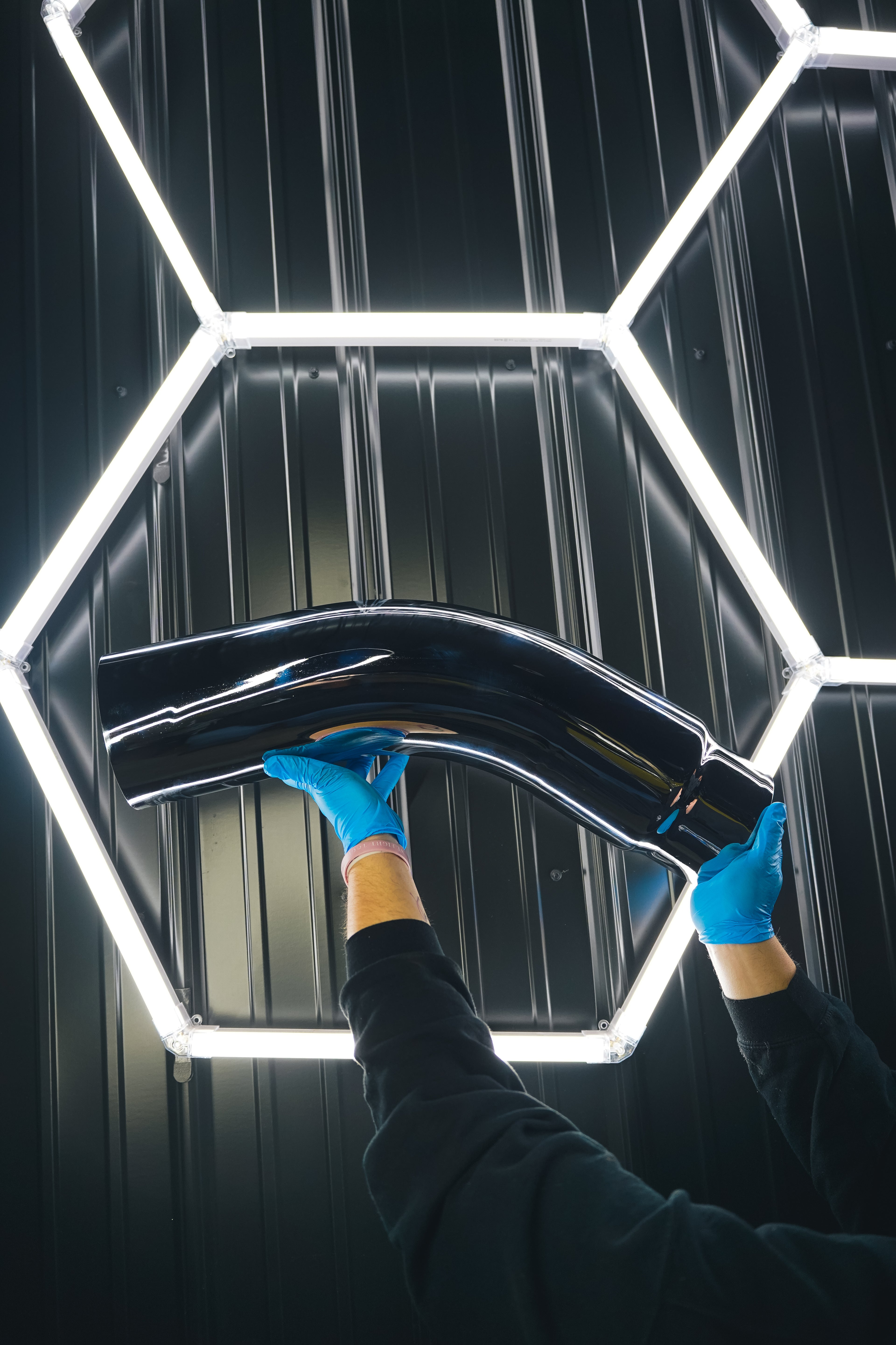 Polished Exhaust Elbow With Clamp