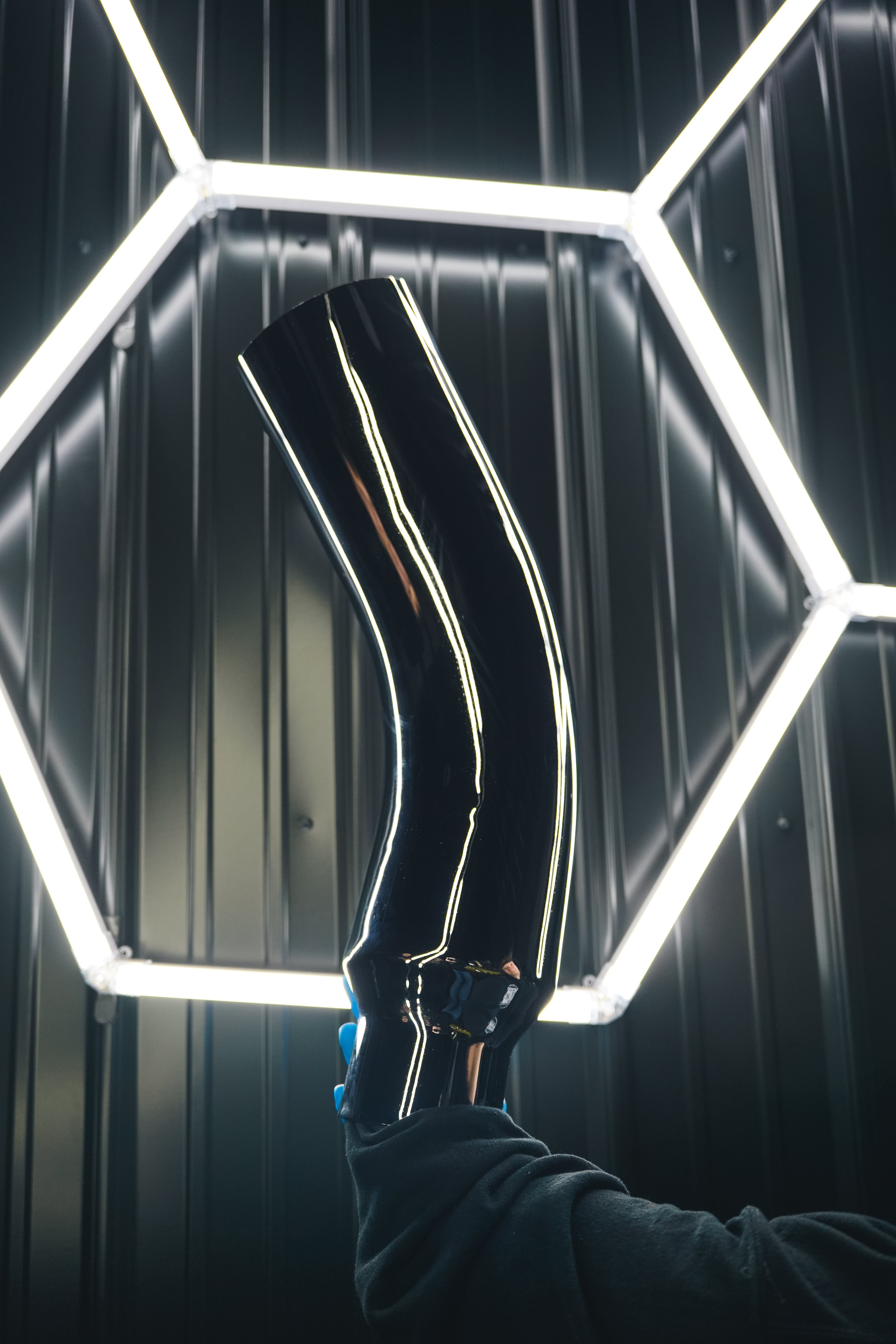 Polished Exhaust Elbow With Clamp