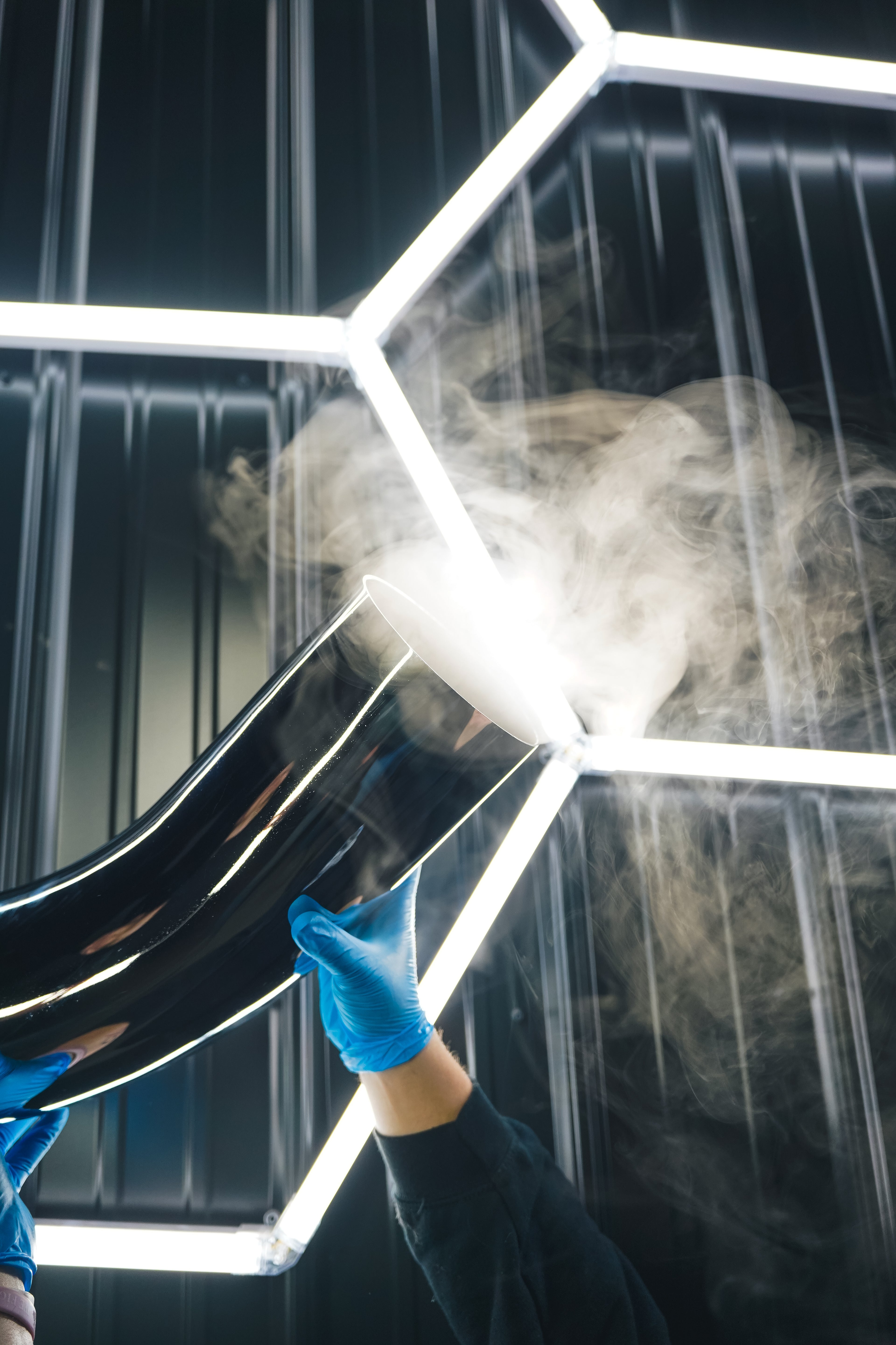 Polished Exhaust Elbow With Clamp