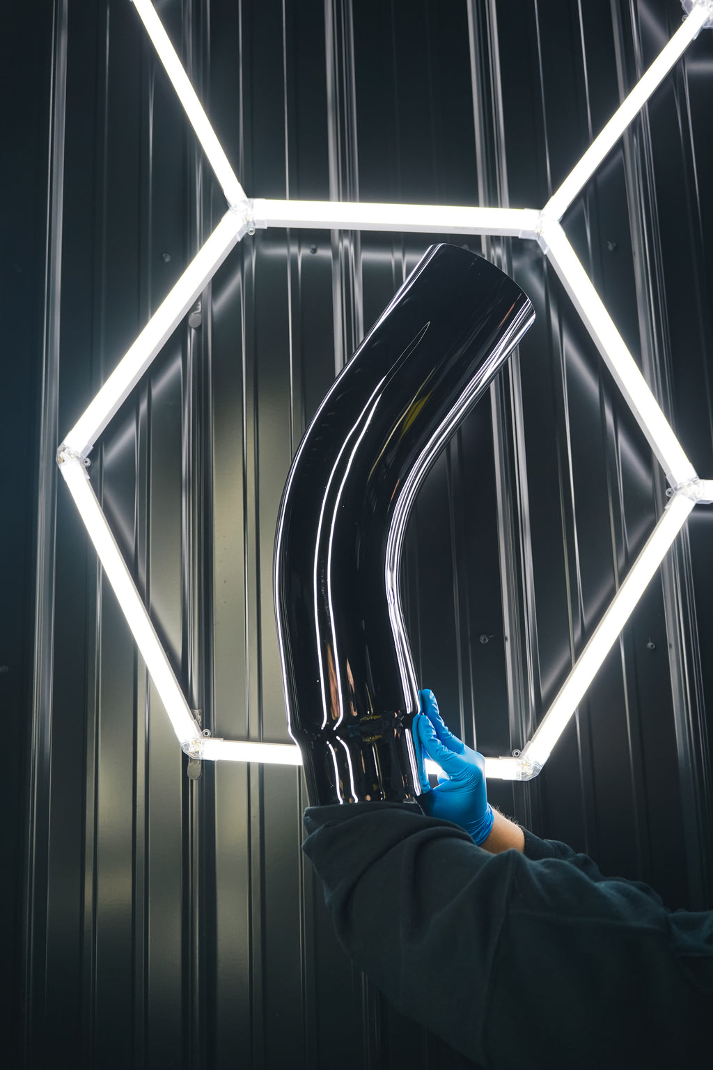 Polished Exhaust Elbow With Clamp
